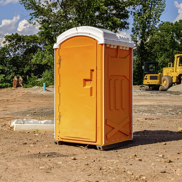 how often are the porta potties cleaned and serviced during a rental period in Pierceville